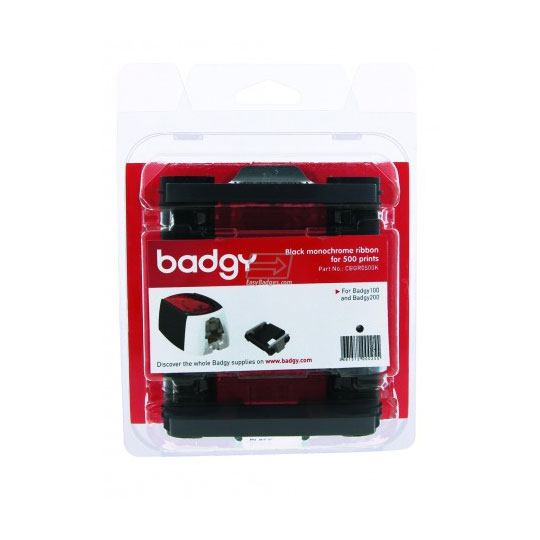 [BAD-CON-R0500K] Ribbon Monocromo Negro Badgy