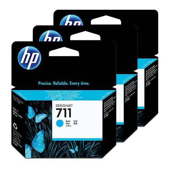 Pack De 3 Cartuchos De Tinta Hp 711 De 2