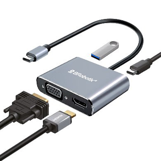 Docking Brobotix Hub 4 En 1 Hdmi Svga Usb C