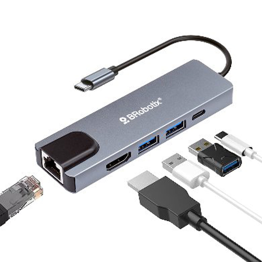 Docking Brobotix Hub Hdmi Rj45 Usb A Usbc