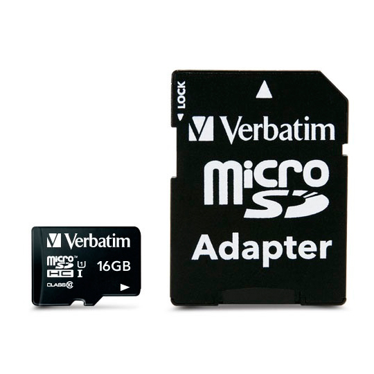Microsd Verbatim 16Gb Clase 10 Con Adapt