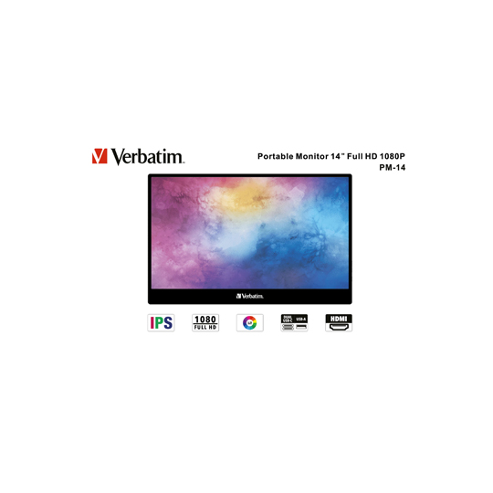 Monitor Portatil Verbatim 14" Full HD80P