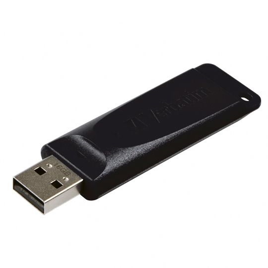 Memoria Verbatim Usb 16Gb Slider Black.