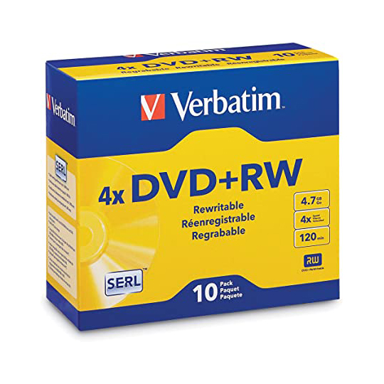 Disco Verbatim Dvd+Rw 4X 4.7Gb Con 10 Piezas