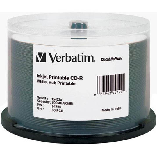 Disco Verbatim Cd-R 80Min 700Mb Dl+ 52X