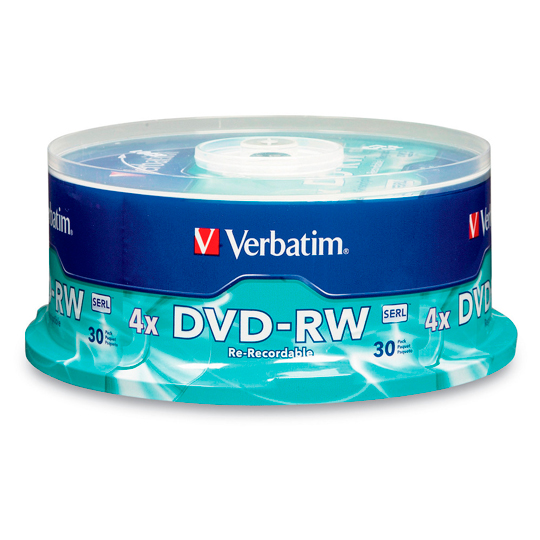 Disco Verbatim Dvd-Rw 4.7 Gb 4X Con 30 Piezas