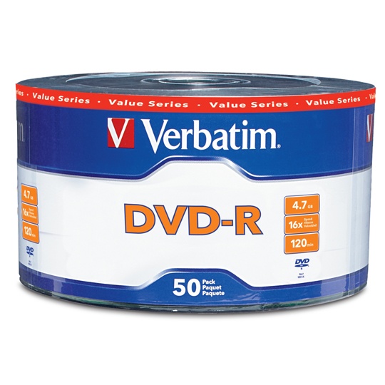 Disco Verbatim Dvd-R 16X 4.7Gb Torre Con 50 Piezas