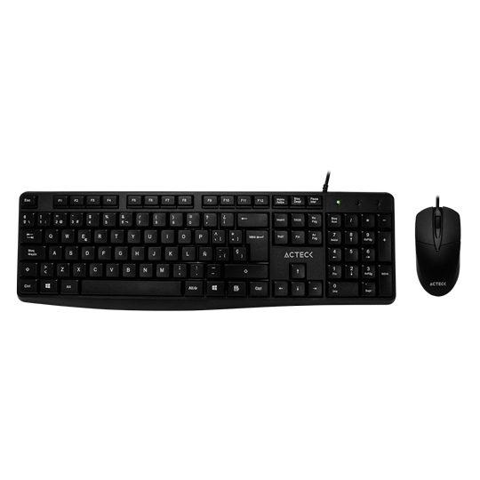 Kit Teclado Y Mouse Acteck AlÃ¡mbrico Negro