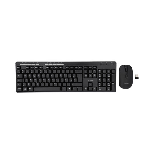 Kit Teclado Y Mouse Acteck Negro Inalámbrico