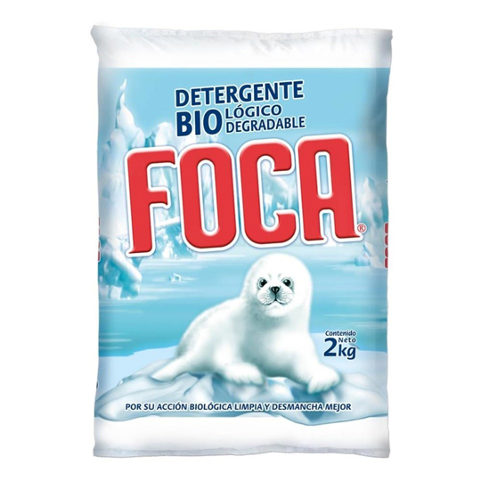 Detergente Biologico Y Biodegradable En Polvo Foca De 2 Kg