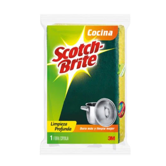 Fibra Esponja Verde Scotch-Brite 3M TamaÃ±o Mediano