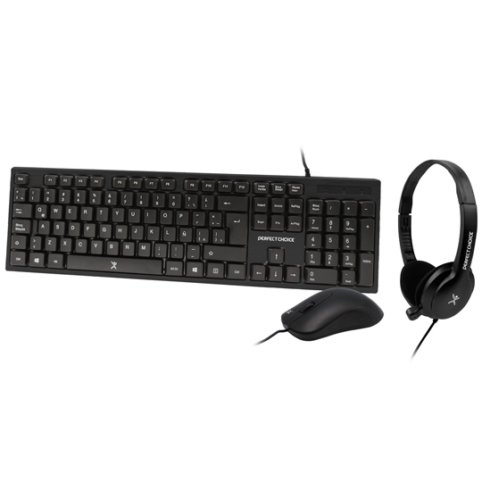 Kit Teclado, Mouse Y Diadema Perfect Choice Alámbrico