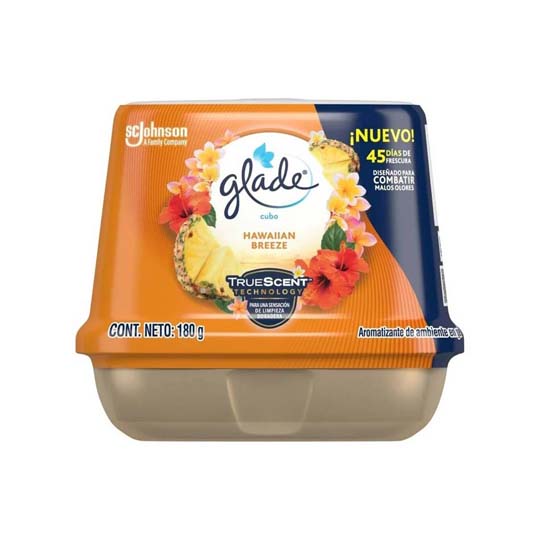 Glade Cubo En Gel Aromatizante 180 Gm Hawaiian Breeze