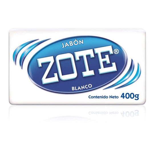 Jabon En Barra Blanco Biodegradable Zote 400Gr