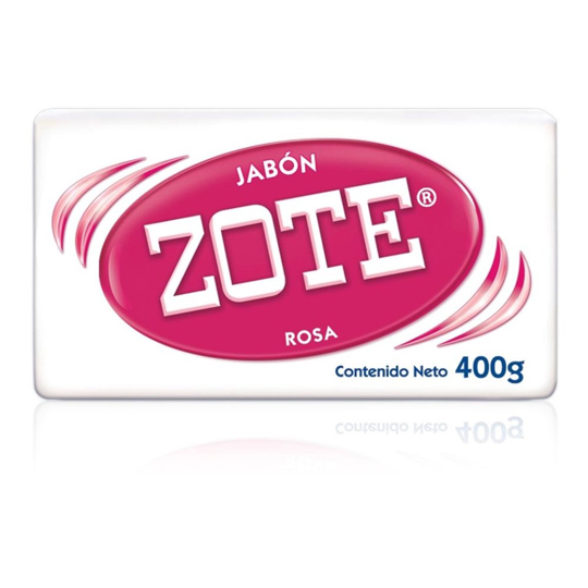 Jabon En Barra Rosa Biodegradable Zote 400Gr