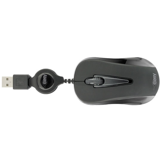 Mouse Mini Perfect Choice Óptico Retráctil, Negro