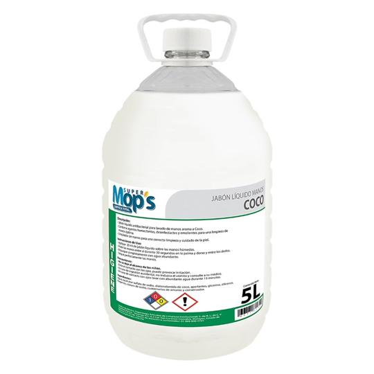 Jabon Para Manos Super Mops Aroma Coco 5 Lts