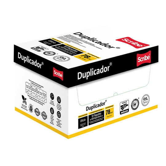 Papel Bond Duplicador Oficio Scribe Blancura 99%, 78Gr