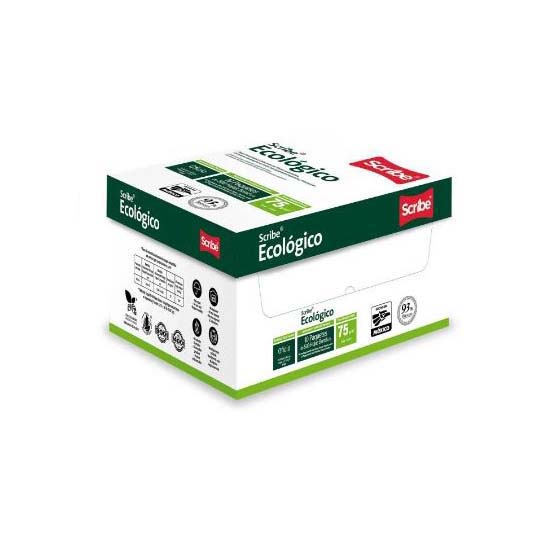 Papel Bond Ecologico Scribe Tamaño Oficio Blancura 93% 75 Gr 