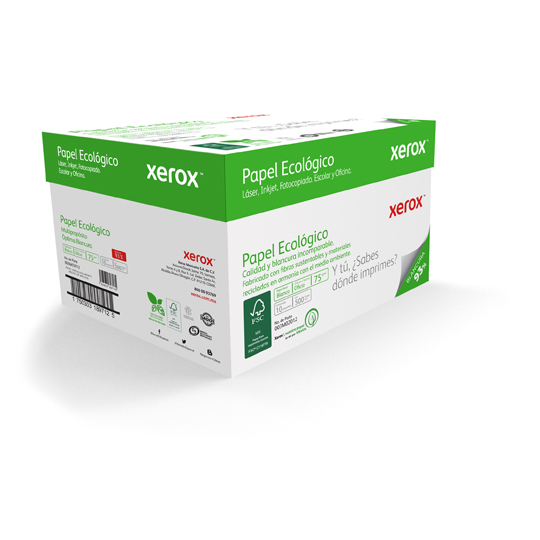 Papel Bond Ecológico Xerox Tamaño Oficio 93% Blancura 75Gr 