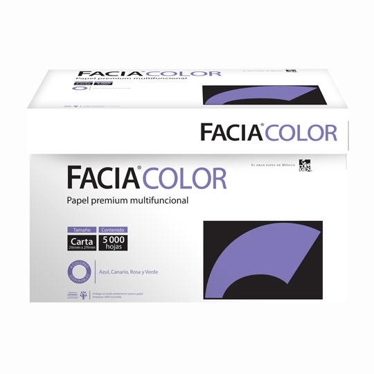 [COP-PAP-FAZU75C] Papel Bond Facia Color Azul TamaÃ±o Carta 75Gr