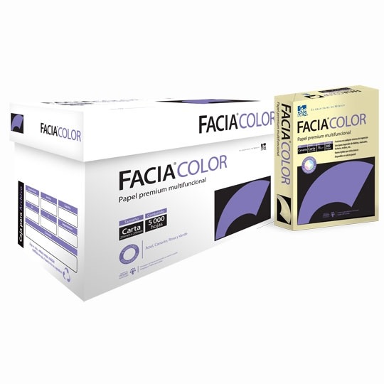 [COP-PAP-FCAN75C] Papel Bond Facia Color Canario TamaÃ±o Carta 75Gr