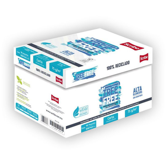 Papel Bond Tree Free Scribe Tamaño Carta, 93% blancura 75 gr