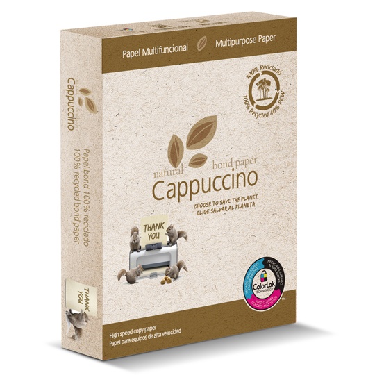 [COP-PAP-3474] Papel Cappuccino Carta 100% Reciclado 75Gr, Paquete 500 Hojas