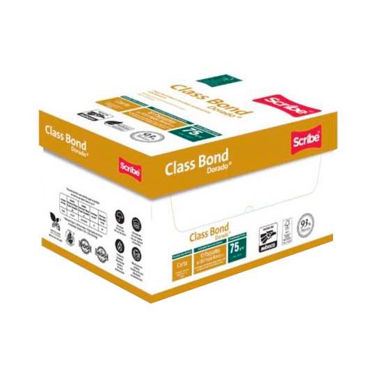 [KC-PAP-DORADOCT] Papel Class Bond Dorado Carta, Blancura 93%, 75Gr