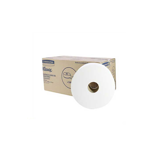 Papel Higiénico Blanco Kleenex, Caja C/6 Bobinas 600M Jumbo Mod 90607