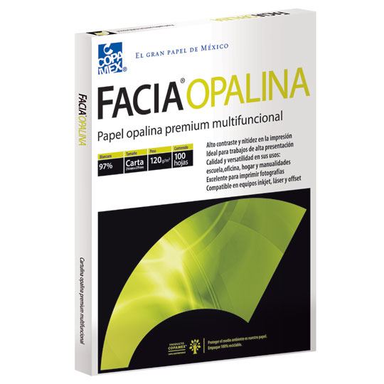 Papel Opalina Blanca Carta Blancura 97%, 120Gr, 100 Hojas
