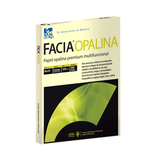 [COP-PAP-OPALMAR] Papel Opalina Marfil Carta De 120 Gr, 100 Hojas