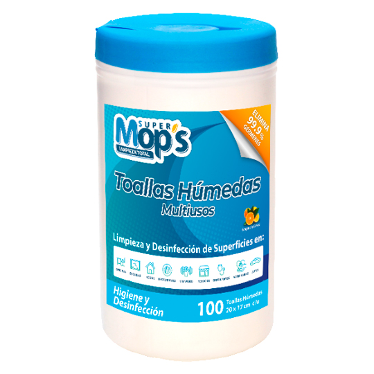 Toallitas Super Mops Desinfectantes Con 100