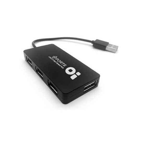 Hub Brobotix Usb V2.0 De 4 Puertos Basico Negro