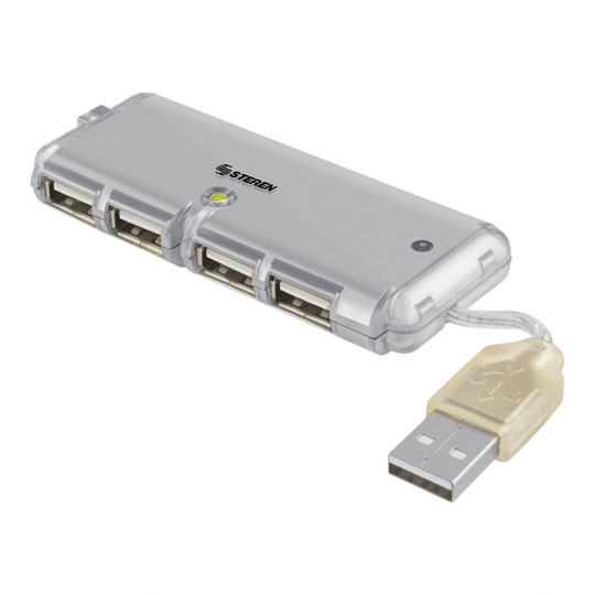 Mini Hub Usb Velocidad 2.0 De 4 Puertos Steren