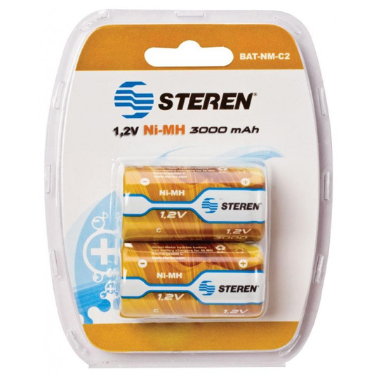 [STE-PIL-BATNMC2] Pila Recargable C Steren BlÃ­ster De 2 Piezas