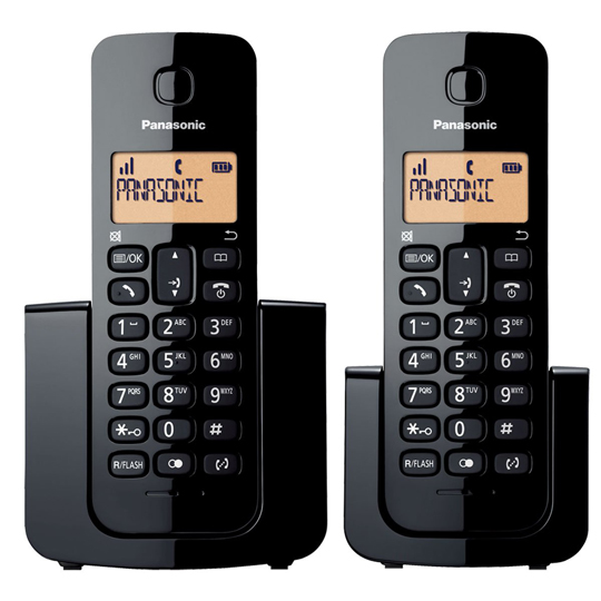 [TEL-PAN-TGB112] TelÃ©fono InalÃ¡mbrico Panasonic Modelo Kx-Tgb112Meb Color Negro Con 2 Auriculares