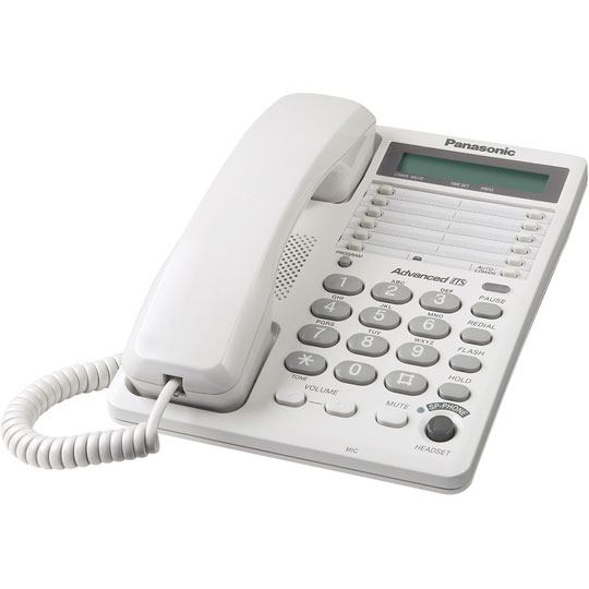 Teléfono Alámbrico Panasonic Modelo Kx-TS108MEW color blanco
