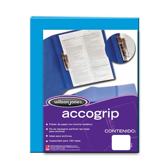 Folder Accogrip Carta Acco Color Azul Cl