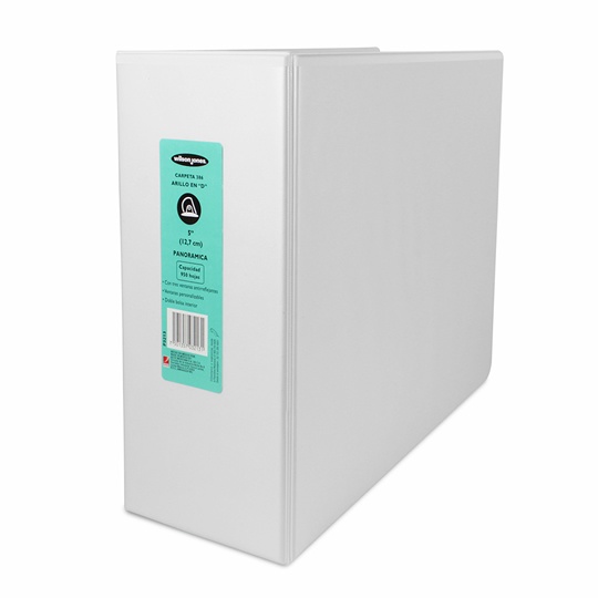Carpeta panorama herraje D 5" ACCO color blanco, tamaño carta