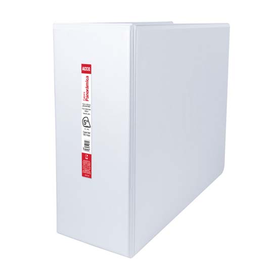 Carpeta panorama herraje D 5" ACCO color blanco, tamaño carta