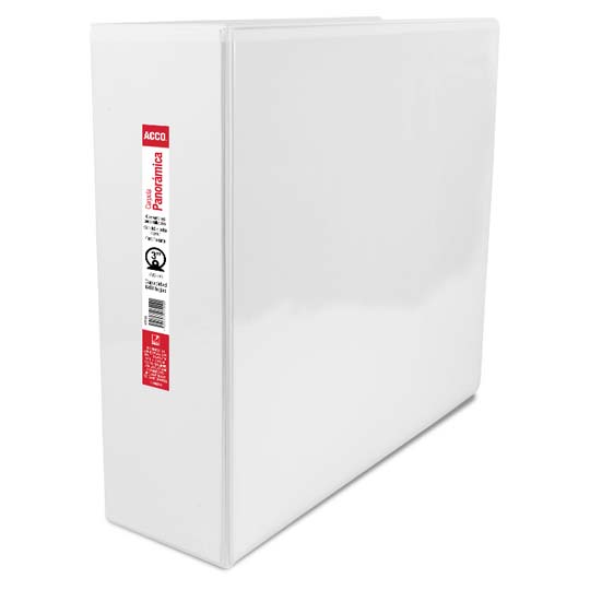 Carpeta panorama herraje O 3" ACCO color blanco, tamaño carta