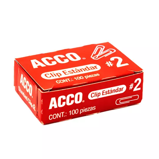 Clip Estándar No. 2 Acco Capacidad Hasta 20 Hojas