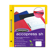 Carpeta Pressboard Accopress Sh Acco Carta Color Amarillo Con Broche De 8 Cm, Con10 Piezas