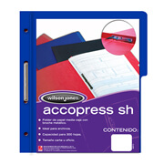 Carpeta Pressboard Accopress Sh Acco Carta Color Azul Obscuro Con Broche De 8 Cm, Con10 Piezas