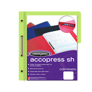 Carpeta Pressboard Accopress Sh Acco Carta Color Verde Claro Con Broche De 8 Cm, Con 10 Piezas