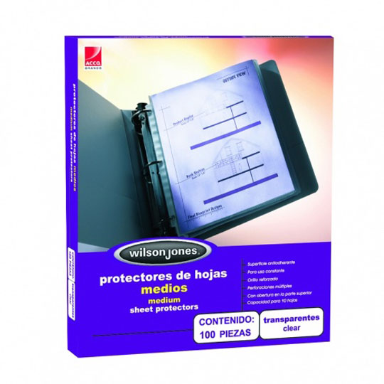 Protector De Hojas Medio Acco Antirreflejante, TamaÃ±o Carta, 100 Piezas