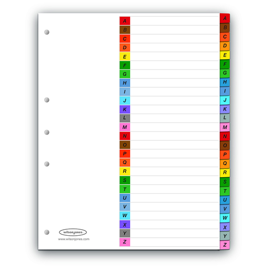 Separador Multidex Alfabético A-Z Acco T