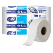 Papel HigiÃ©nico Blanco Elite, Caja C/12 Rollos Jr 200M Hjs