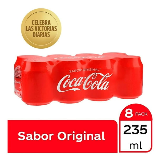 Refresco Coca Cola Sabor Original Mini 8 Latas De 235 Ml